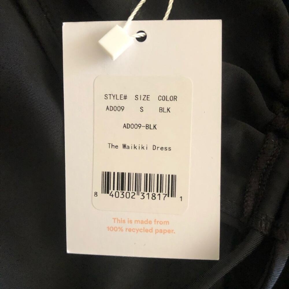 Andie Waikiki Swim Cover Up Black Small Ruched Halter Bandeau Beach Dress NWT - Picture 11 of 13
